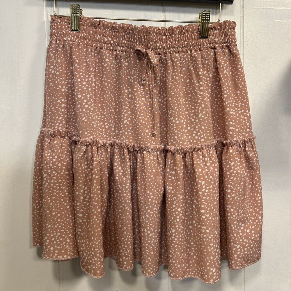 Alelly Skirt Pink with Dotted Pattern